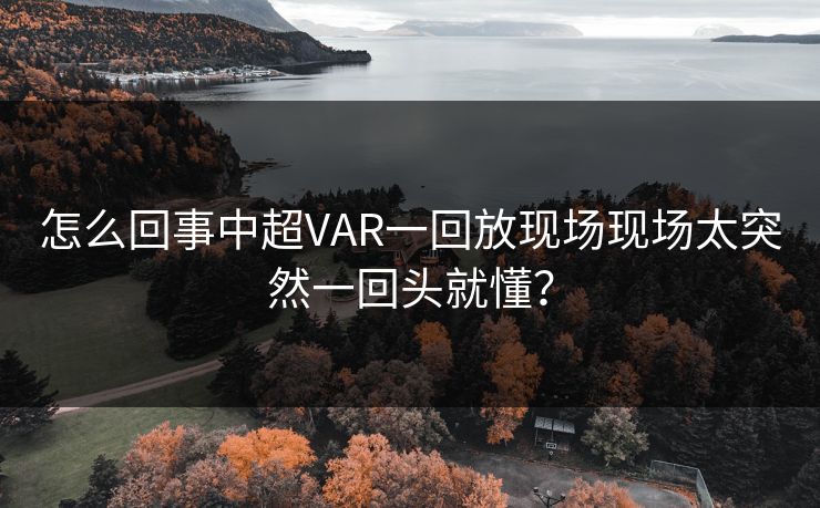 怎么回事中超VAR一回放现场现场太突然一回头就懂？