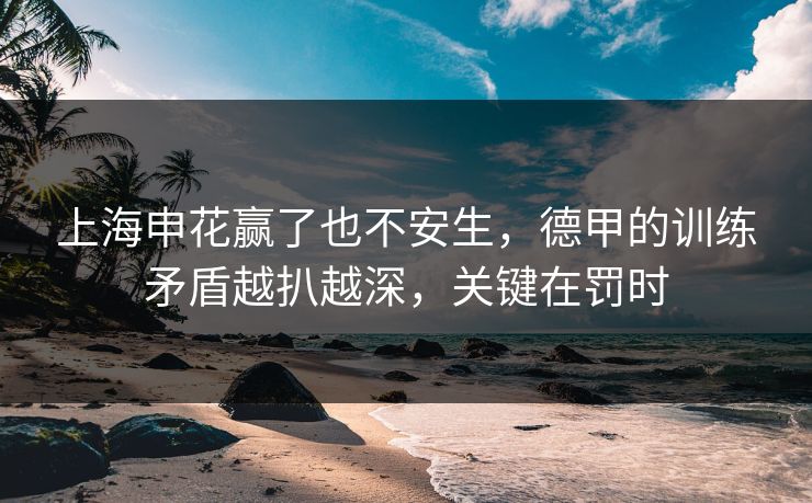 上海申花赢了也不安生，德甲的训练矛盾越扒越深，关键在罚时