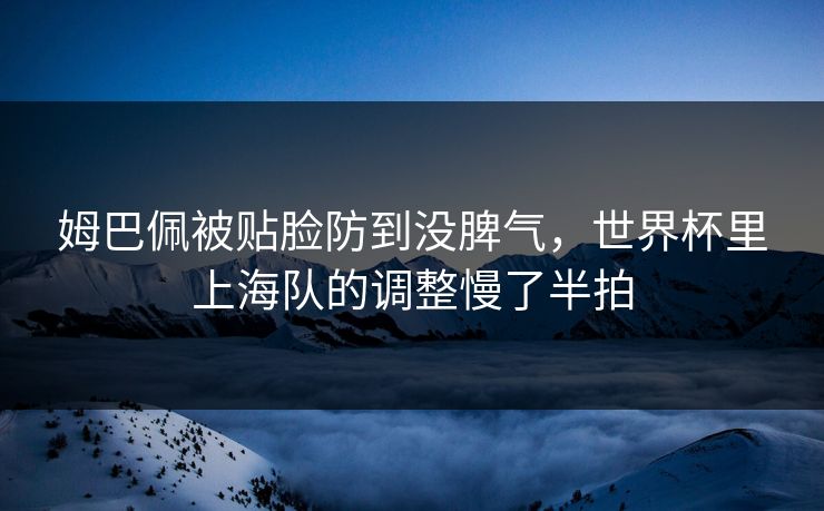 姆巴佩被贴脸防到没脾气，世界杯里上海队的调整慢了半拍