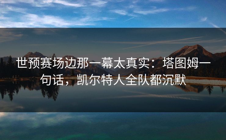 世预赛场边那一幕太真实：塔图姆一句话，凯尔特人全队都沉默
